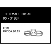 Marley Philmac Tee Female Thread 90 x 3 BSP - MM306.90.75